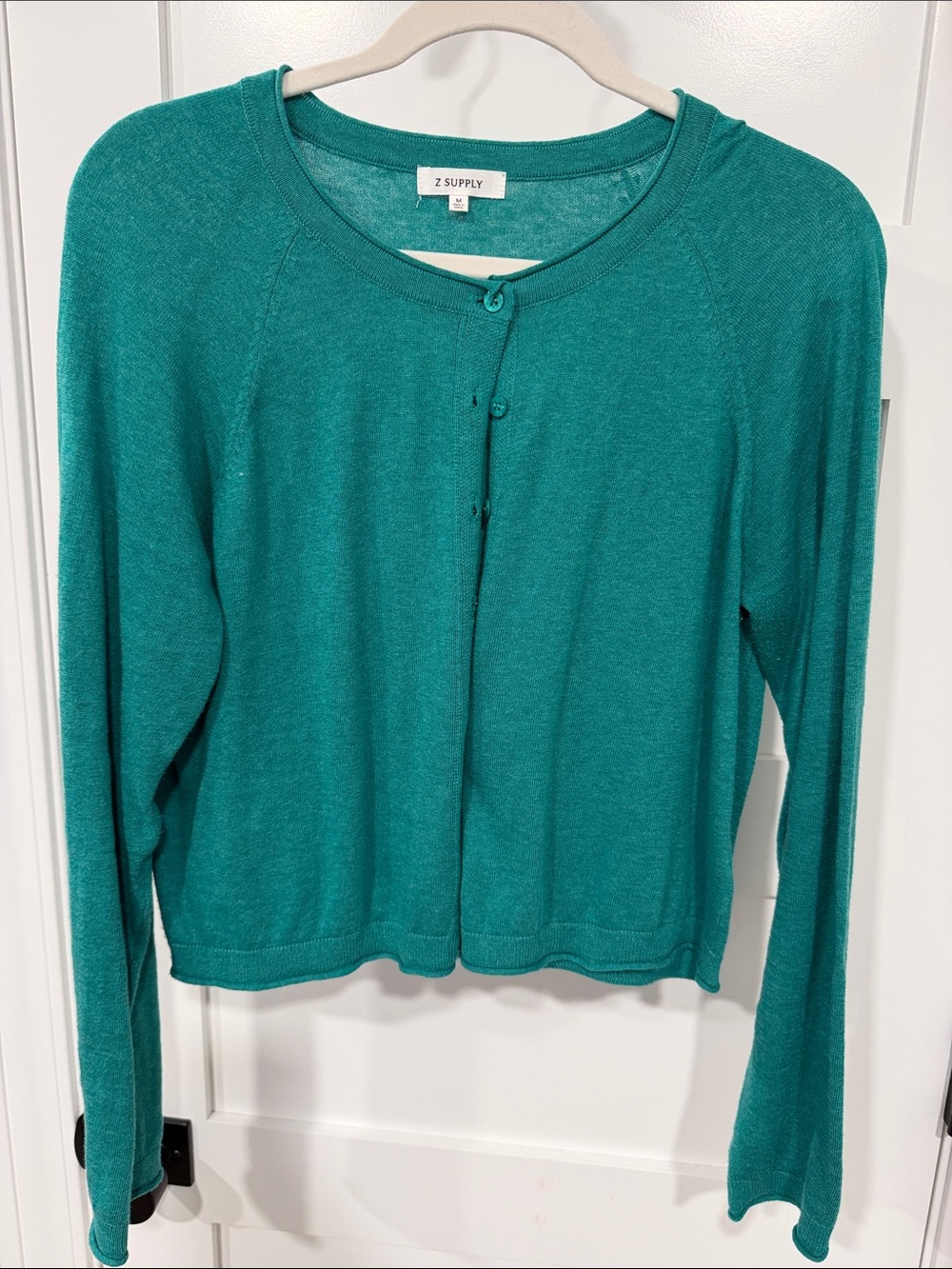 Z Supply Teal Lightweight Button-Up Cardigan